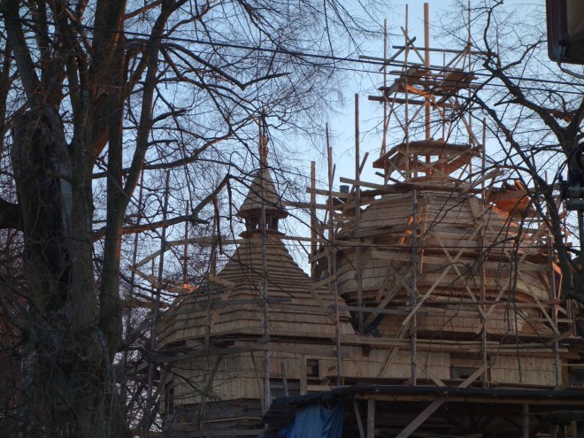 Obraz przedstawiający Cerkiew w Nowym Bruśnie odzyskuje dawny blask