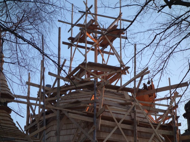 Obraz przedstawiający Cerkiew w Nowym Bruśnie odzyskuje dawny blask