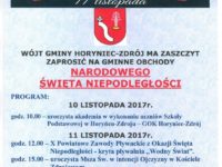Obraz przedstawiający Narodowe Święto Niepodległości w powiecie lubaczowskim