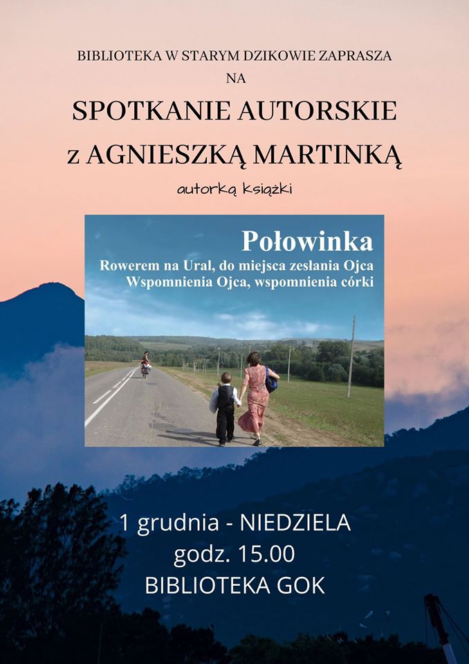 Obraz przedstawiający Agnieszka Martinka gościem biblioteki w Starym Dzikowie