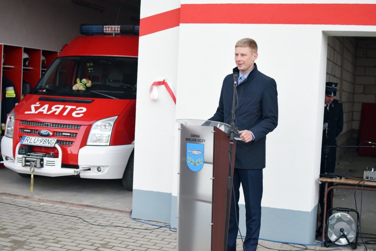 Obraz przedstawiający Gmina Wielkie Oczy: Remiza w Łukawcu już po modernizacji