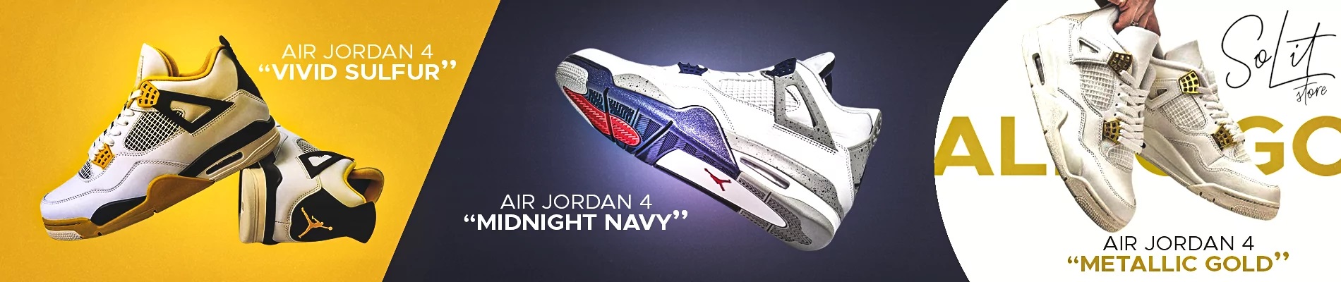 Modele butów Air Jordan 4 banner solitstore.pl