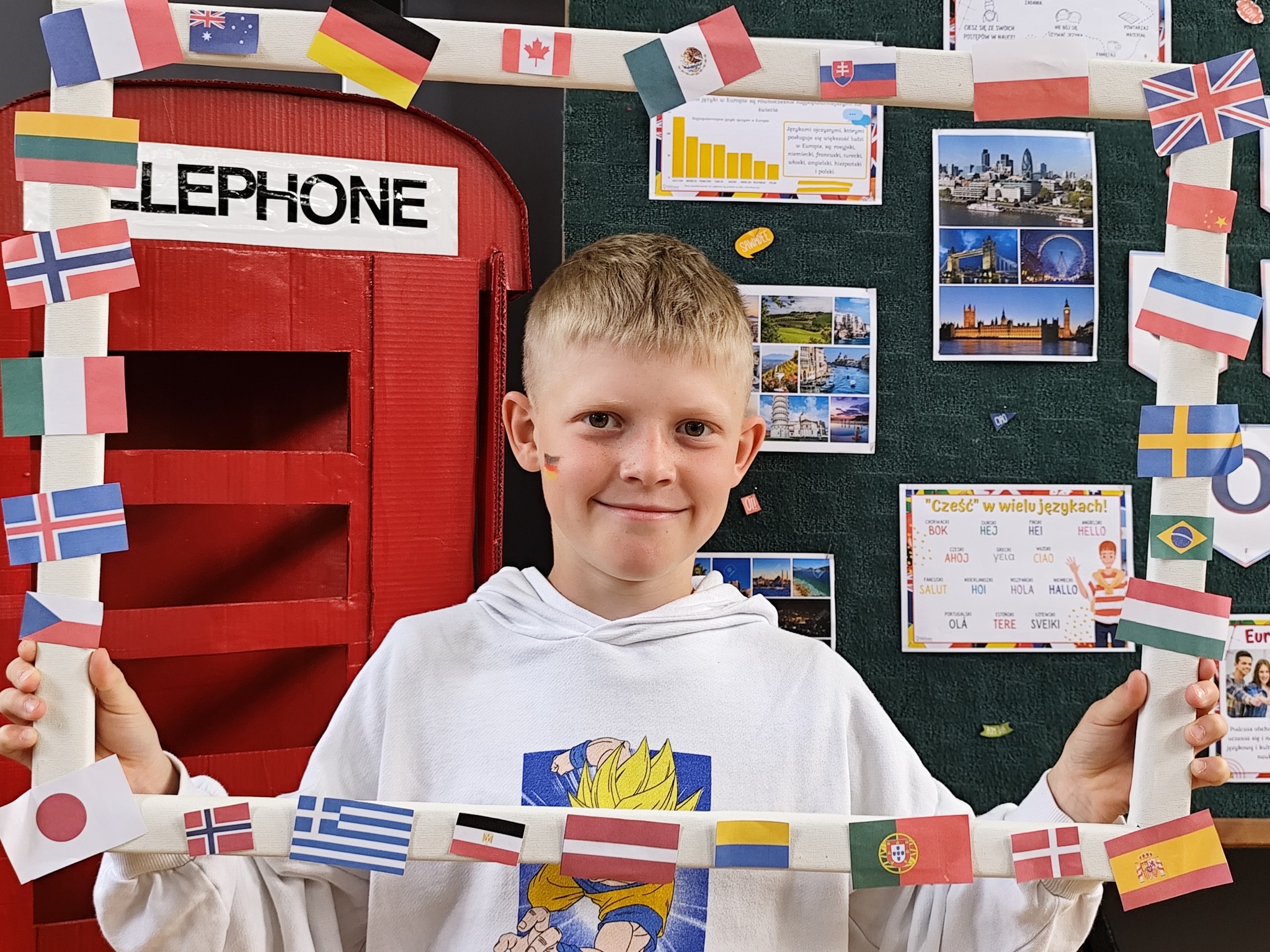 Obraz przedstawiający Dzień Języków Obcych w "Dwójce" – podróż dookoła świata bez wychodzenia ze szkoły
