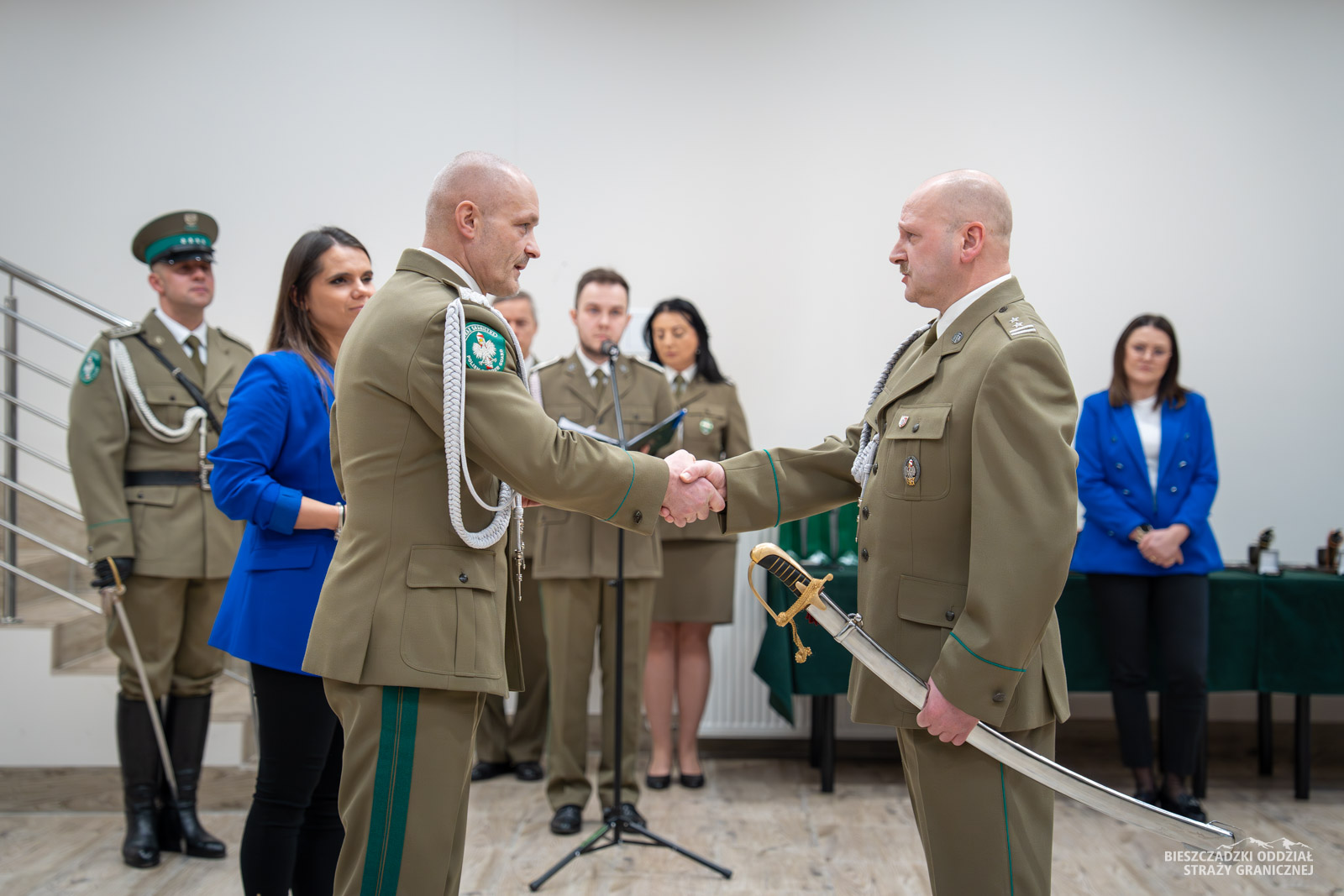 Obraz przedstawiający Pożegnanie zasłużonych funkcjonariuszy w BiOSG