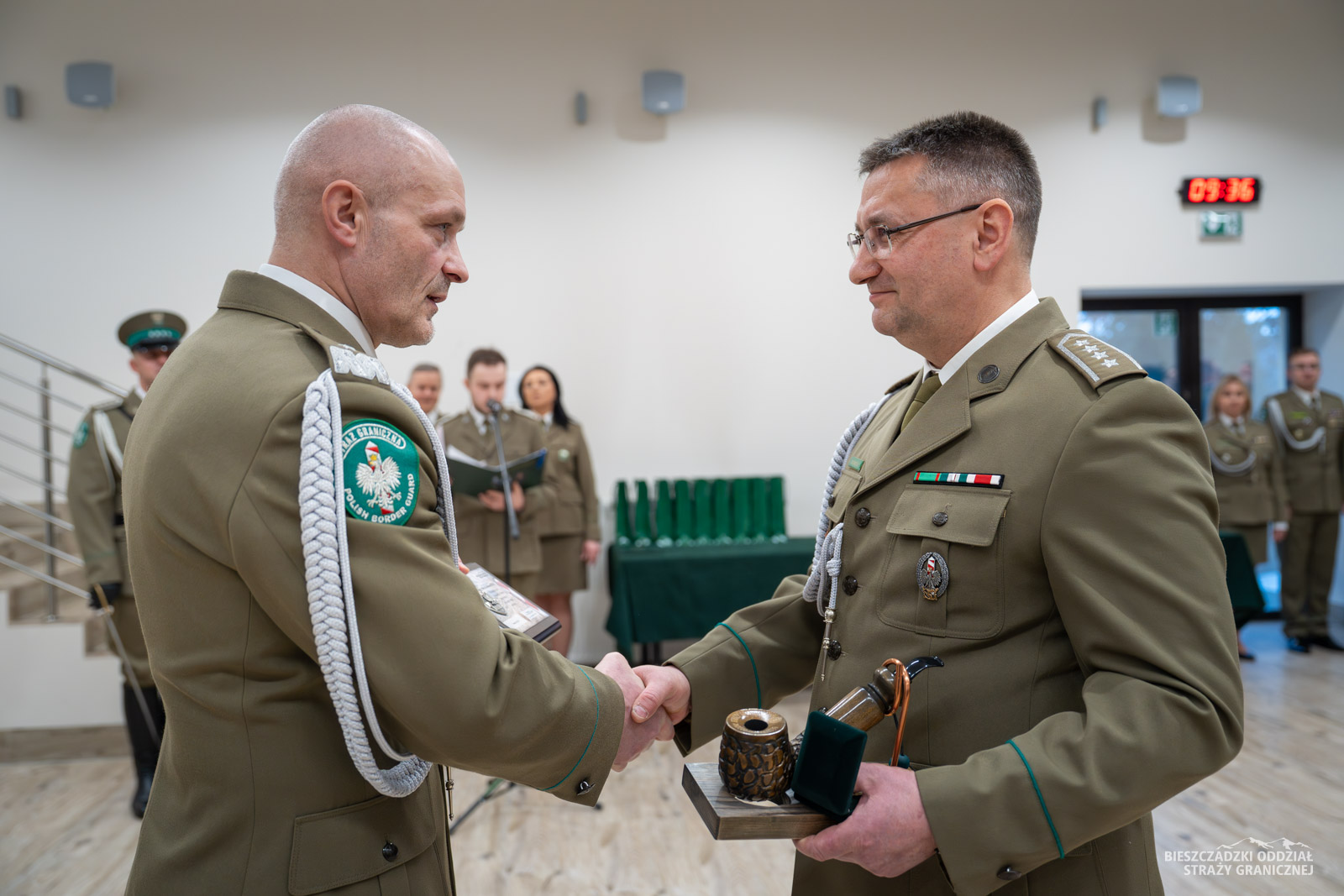 Obraz przedstawiający Pożegnanie zasłużonych funkcjonariuszy w BiOSG