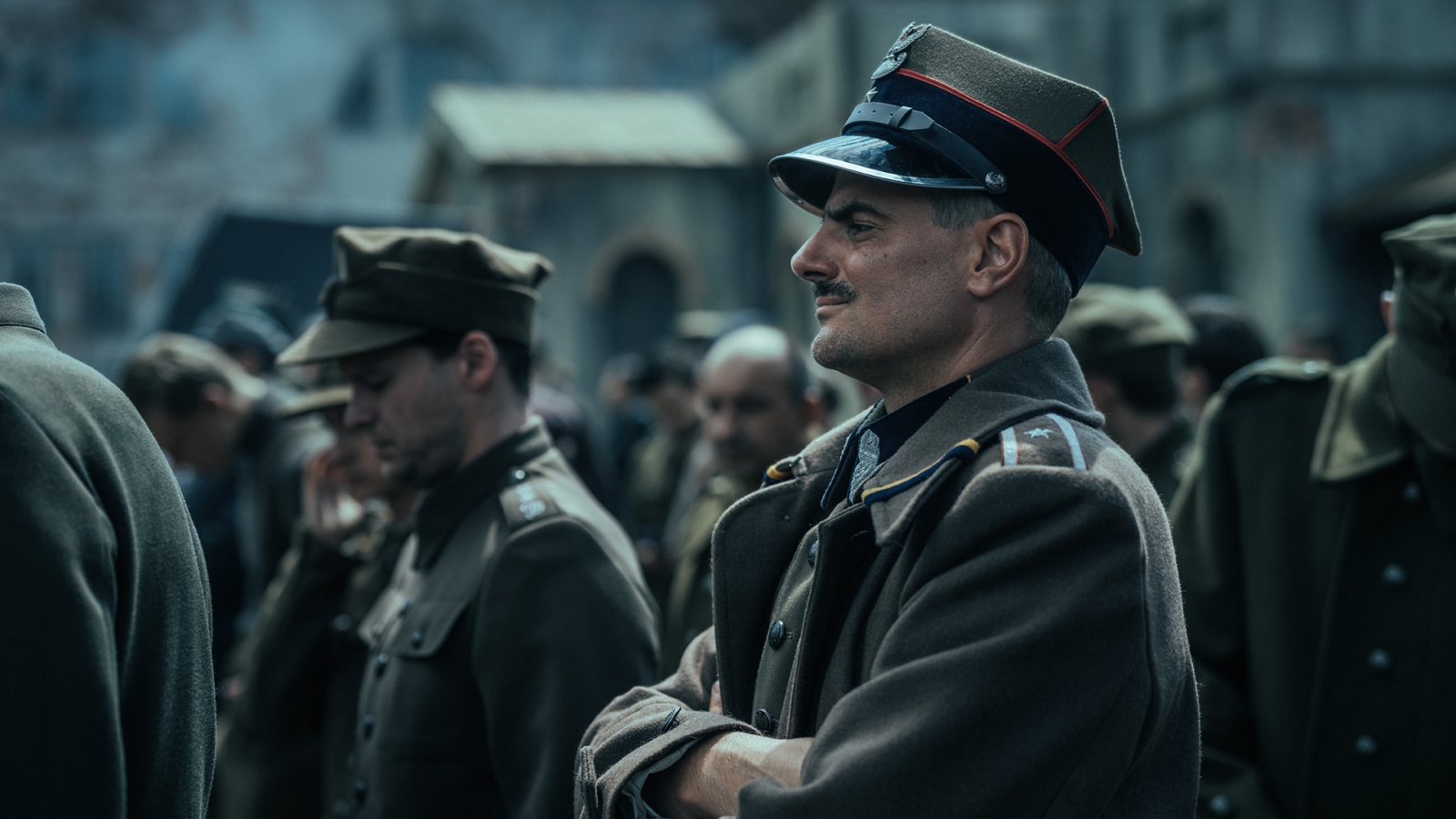 Obraz przedstawiający "Pojedynek” ze scenami ze Starych Oleszyc przedpremierowo w Rzeszowie