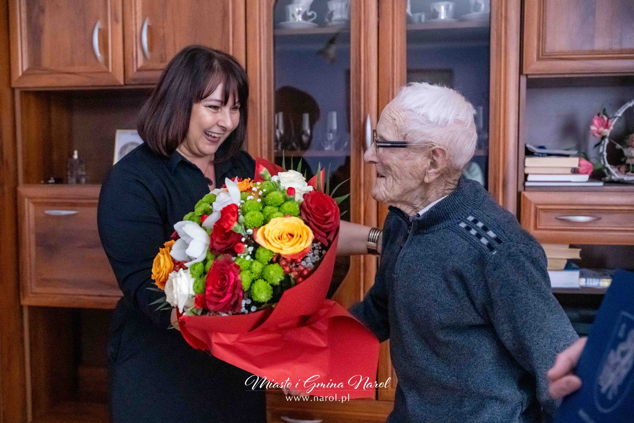 Obraz przedstawiający Setne urodziny mieszkańca gminy Narol. Piękny jubileusz Bolesława Brogowskiego