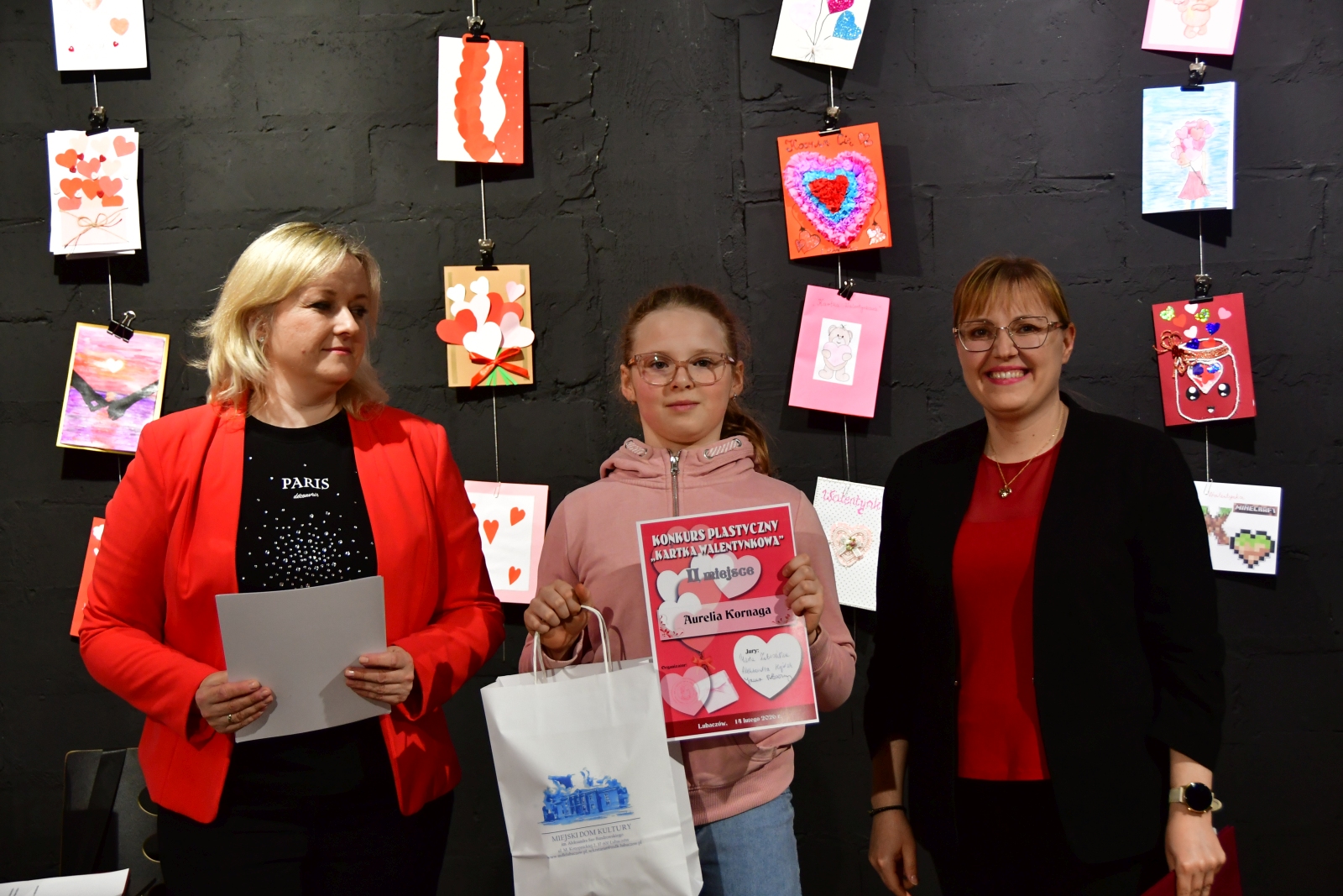 Obraz przedstawiający MDK Lubaczów: Wybrano najpiękniejsze Kartki Walentynkowe 