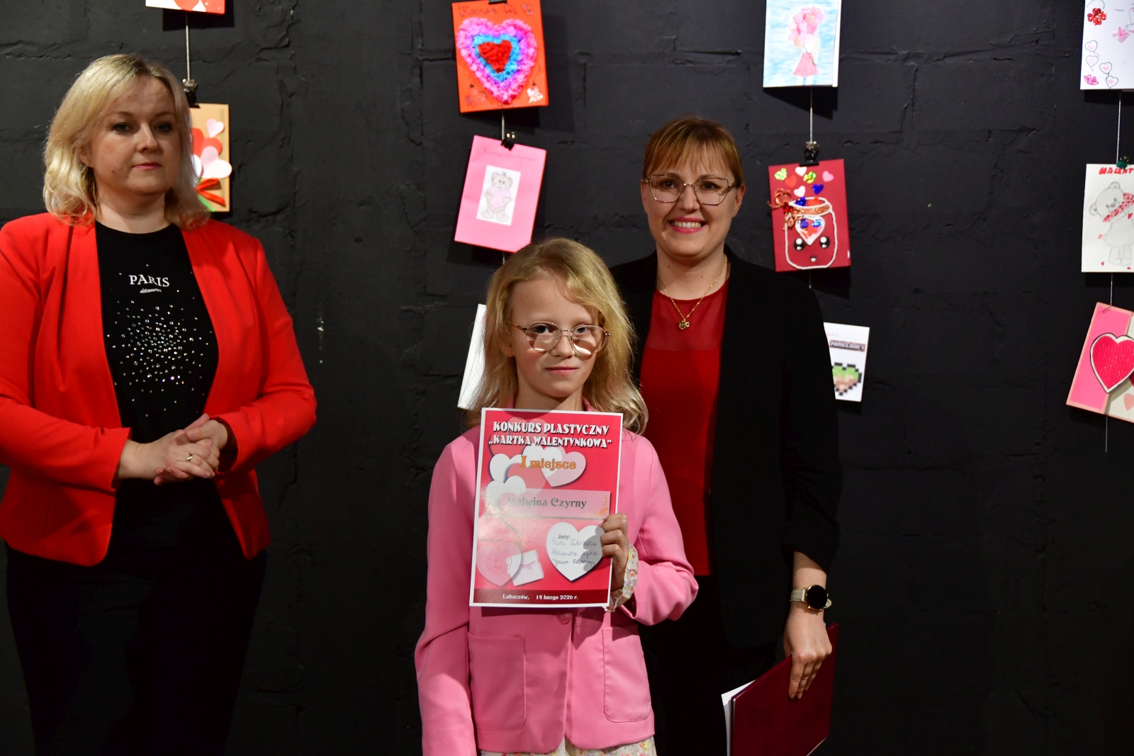 Obraz przedstawiający MDK Lubaczów: Wybrano najpiękniejsze Kartki Walentynkowe 