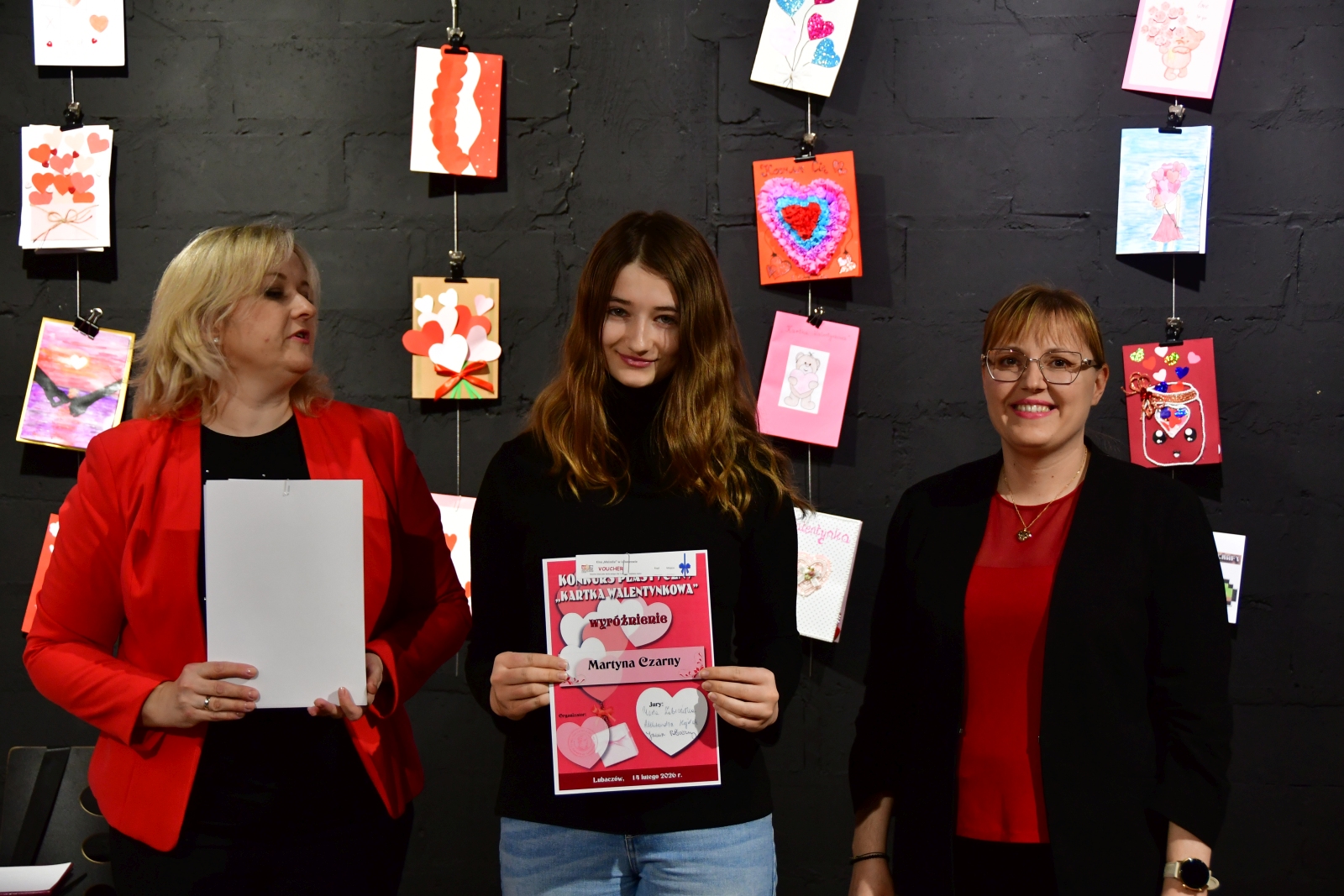 Obraz przedstawiający MDK Lubaczów: Wybrano najpiękniejsze Kartki Walentynkowe 