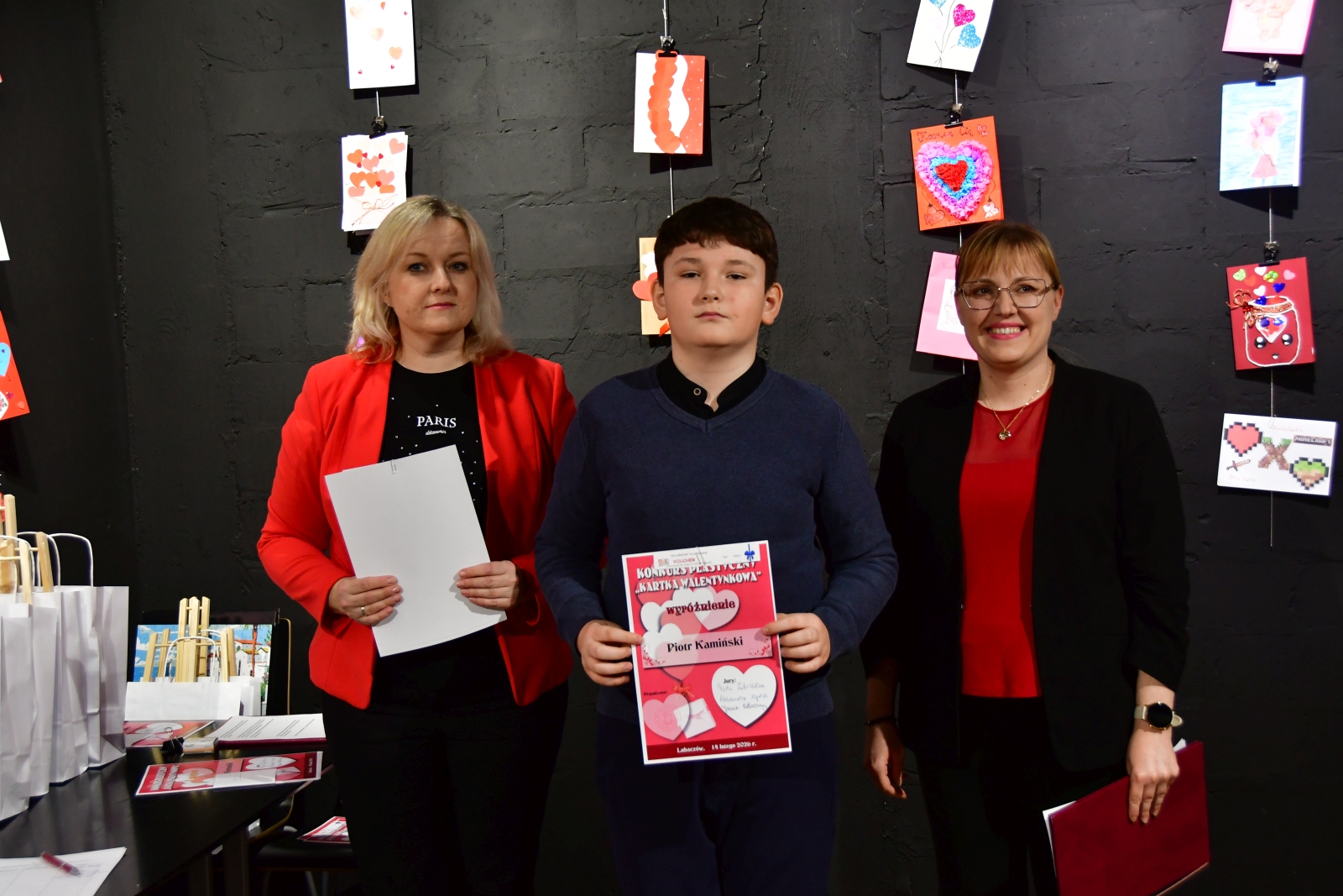 Obraz przedstawiający MDK Lubaczów: Wybrano najpiękniejsze Kartki Walentynkowe 