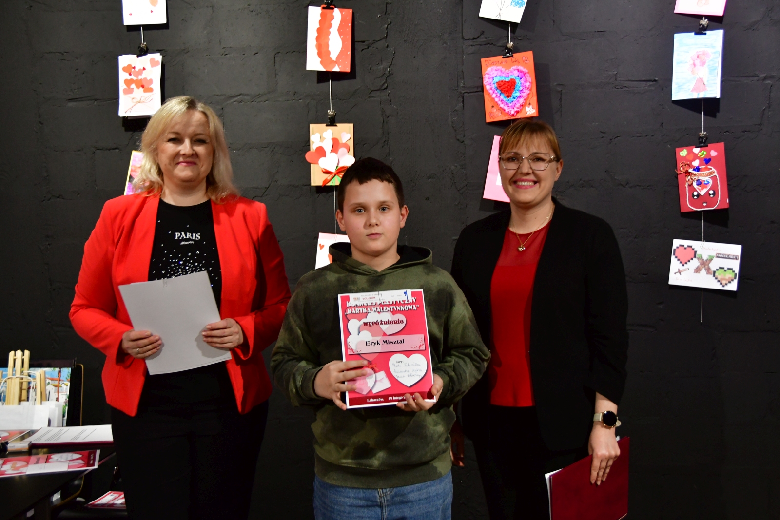 Obraz przedstawiający MDK Lubaczów: Wybrano najpiękniejsze Kartki Walentynkowe 