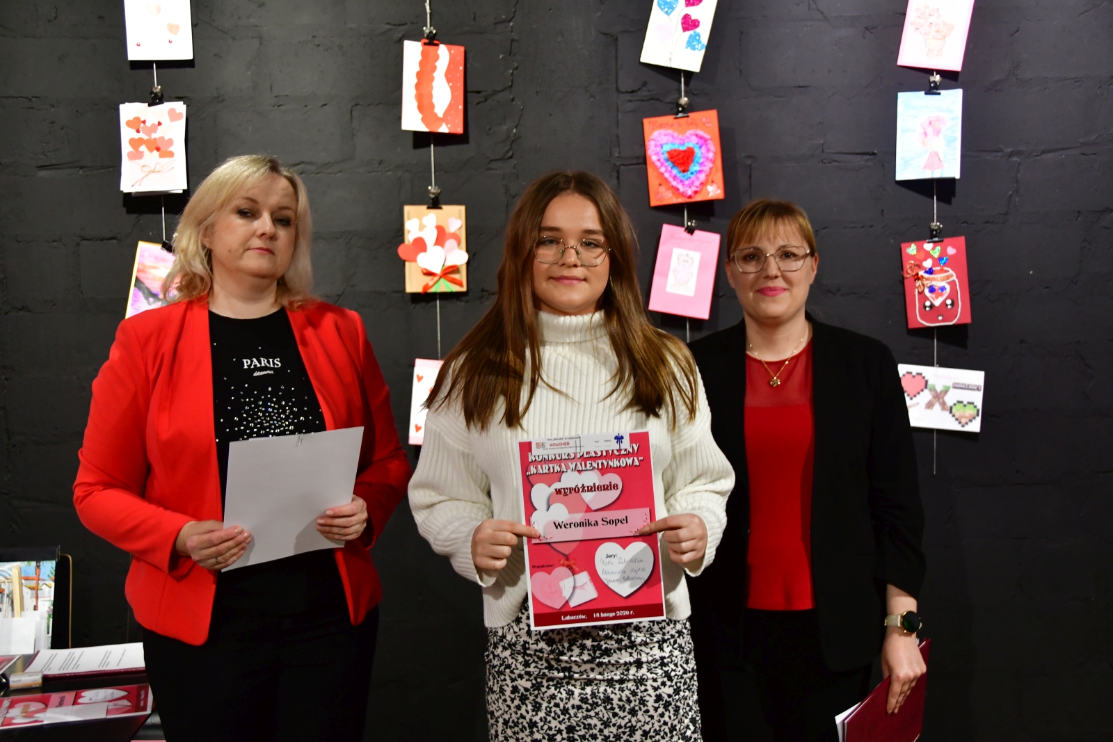 Obraz przedstawiający MDK Lubaczów: Wybrano najpiękniejsze Kartki Walentynkowe 