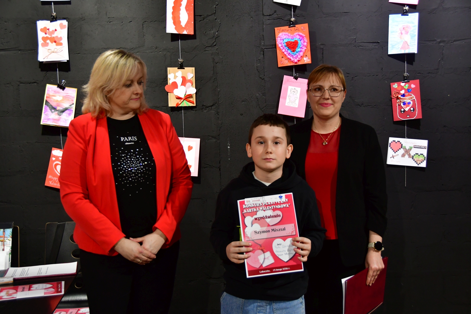 Obraz przedstawiający MDK Lubaczów: Wybrano najpiękniejsze Kartki Walentynkowe 