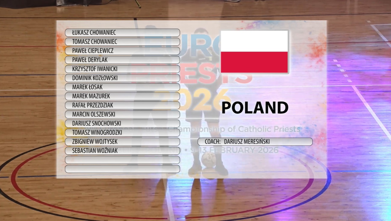 Obraz przedstawiający Reprezentacja Polski Księży Mistrzem Europy! Złoty medal dla drużyny z kapłanem z Lubaczowa