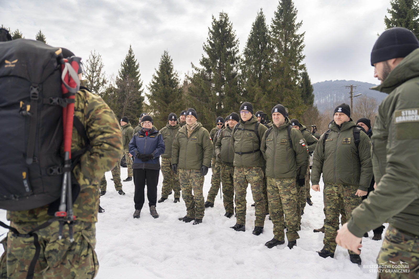 Obraz przedstawiający Odprawa roczna w Bieszczadzkim Oddziale Straży Granicznej