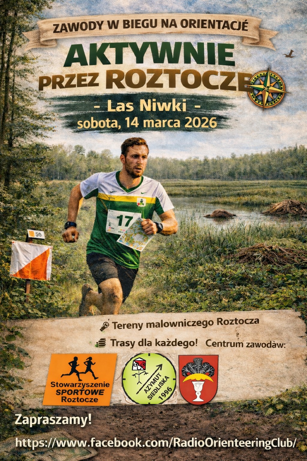 Obraz przedstawiający Wiosna na sportowo. W sobotę bieg na orientację "Aktywnie przez Roztocze"