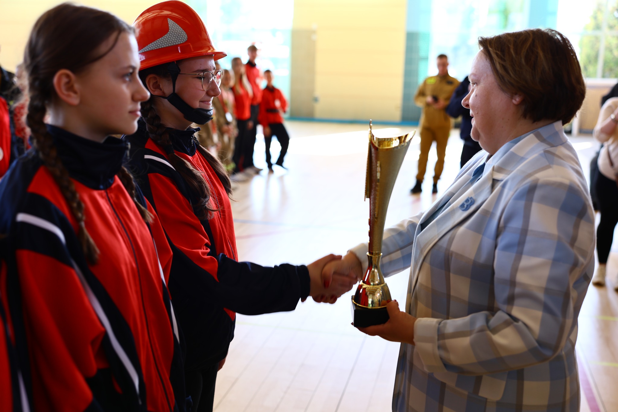 Obraz przedstawiający Młodzi strażacy rywalizowali w Lubaczowie. Za nami zawody sportowo-pożarnicze