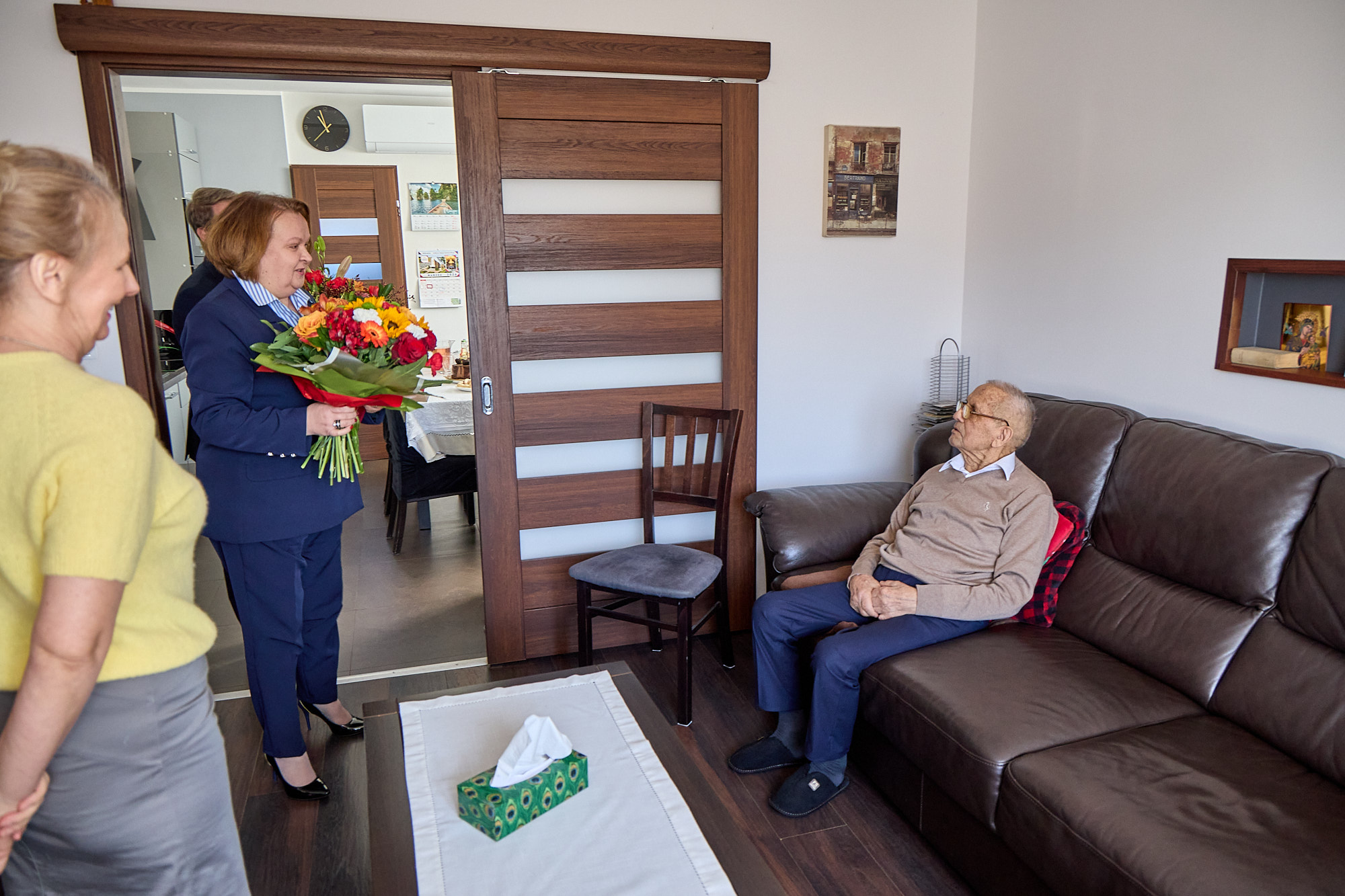 Obraz przedstawiający Pan Józef Szczupak świętował 107. urodziny - wyjątkowy jubileusz w Horyńcu-Zdroju