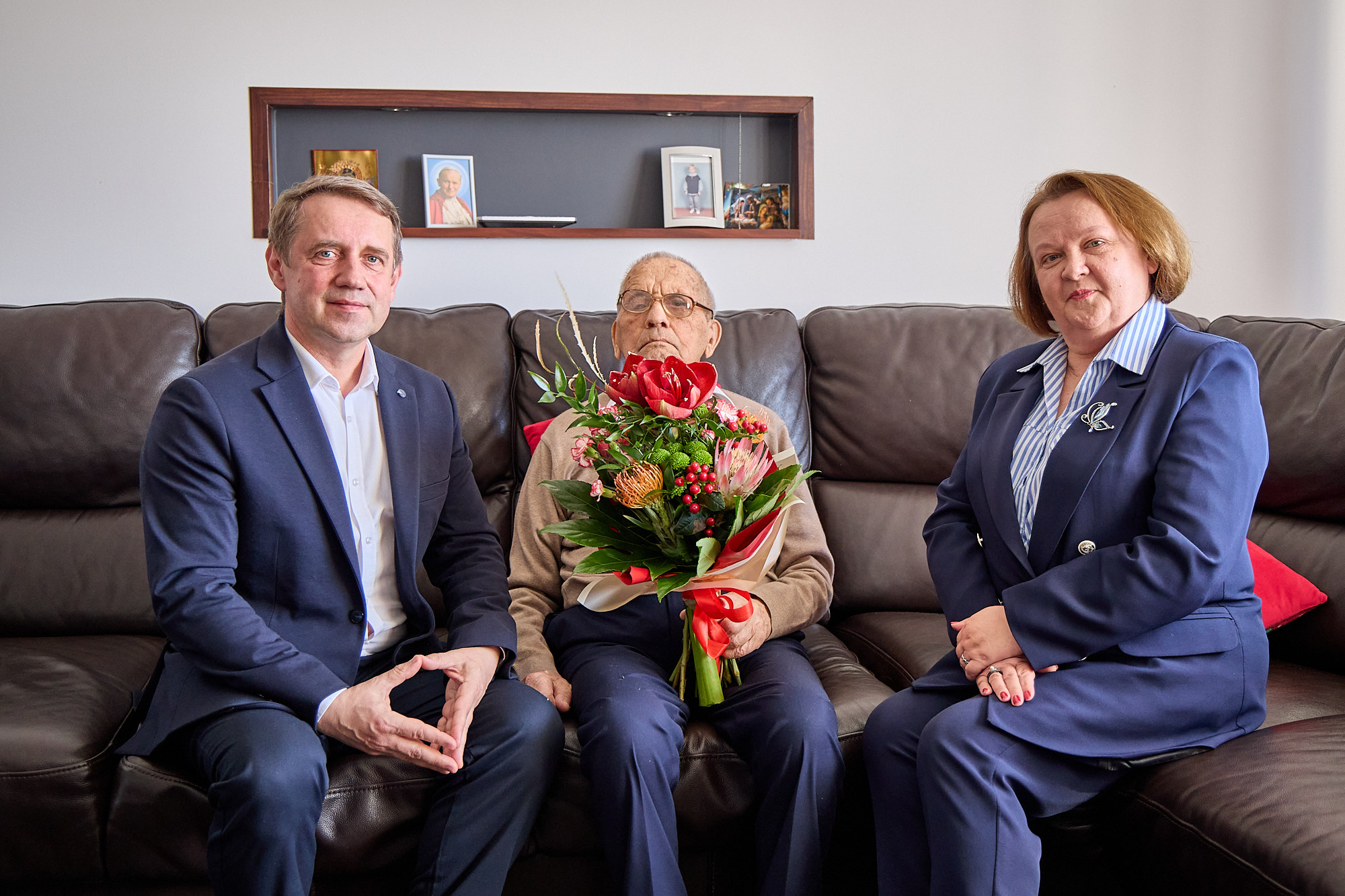 Obraz przedstawiający Pan Józef Szczupak świętował 107. urodziny - wyjątkowy jubileusz w Horyńcu-Zdroju