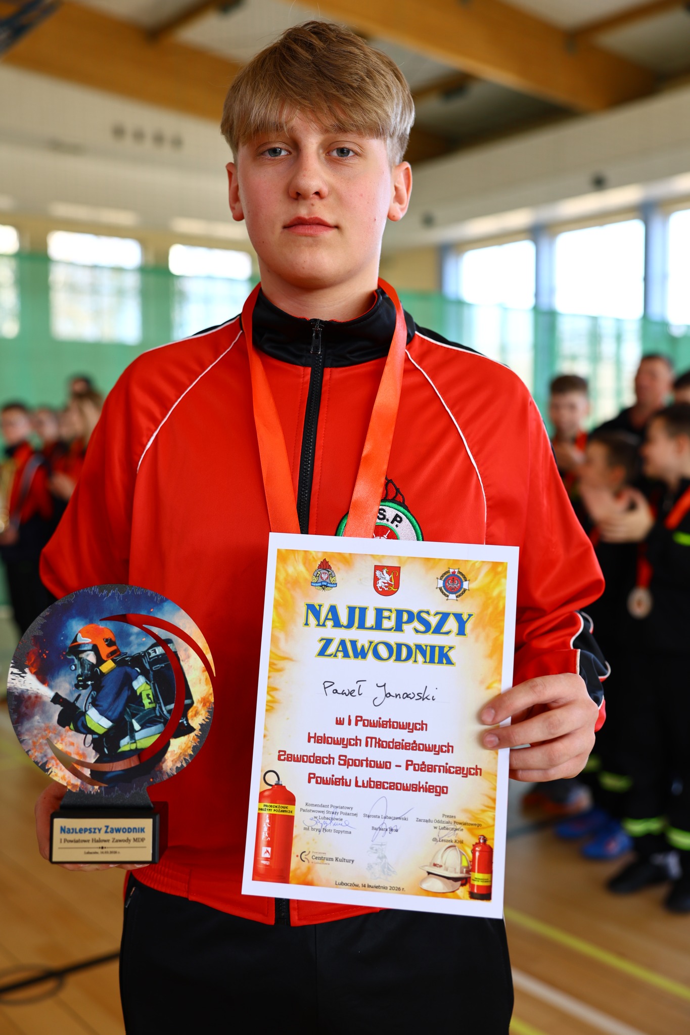 Obraz przedstawiający Młodzi strażacy rywalizowali w Lubaczowie. Za nami zawody sportowo-pożarnicze