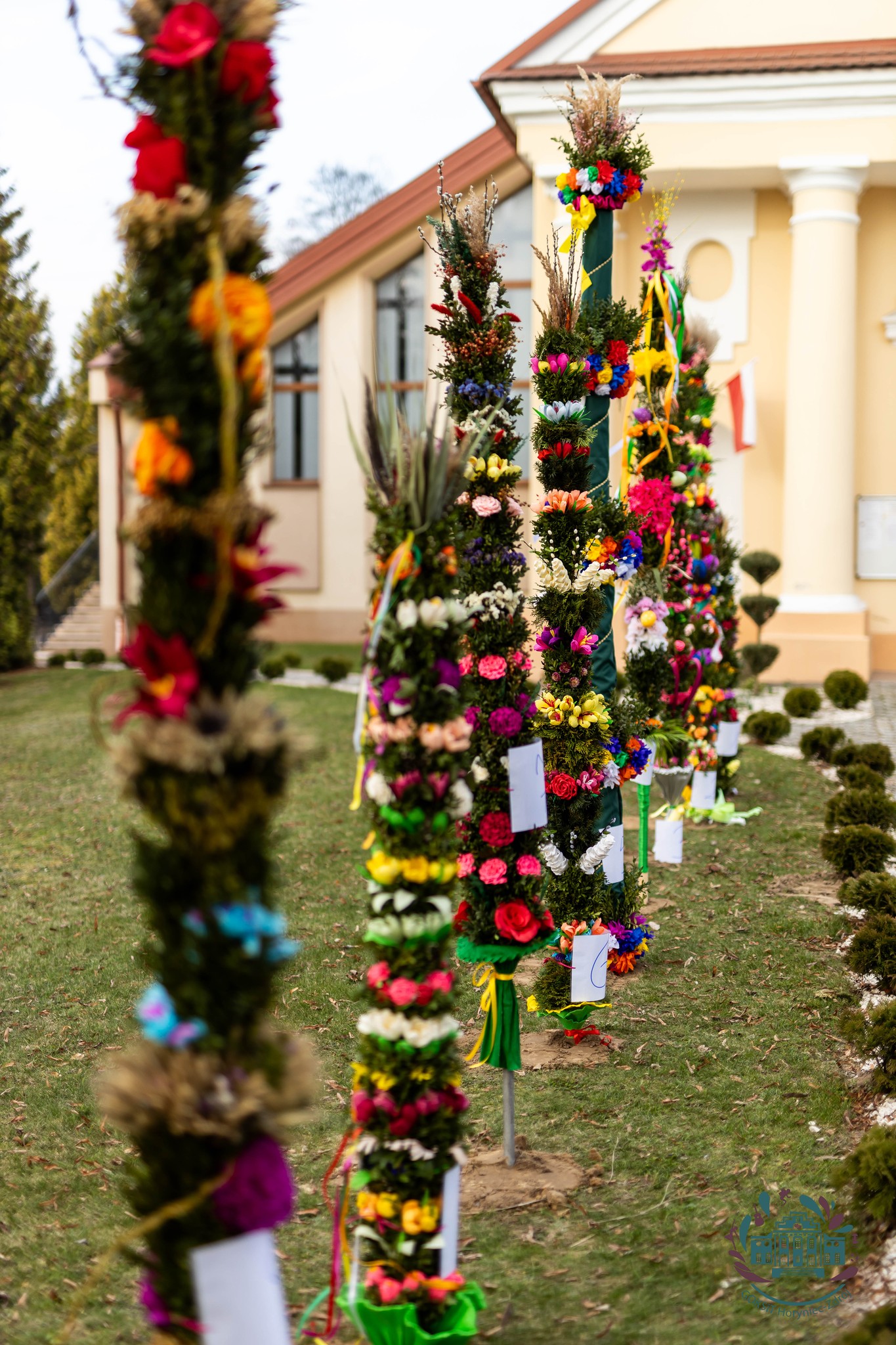 Obraz przedstawiający W Horyńcu-Zdroju wybrano najpiękniejsze palmy wielkanocne