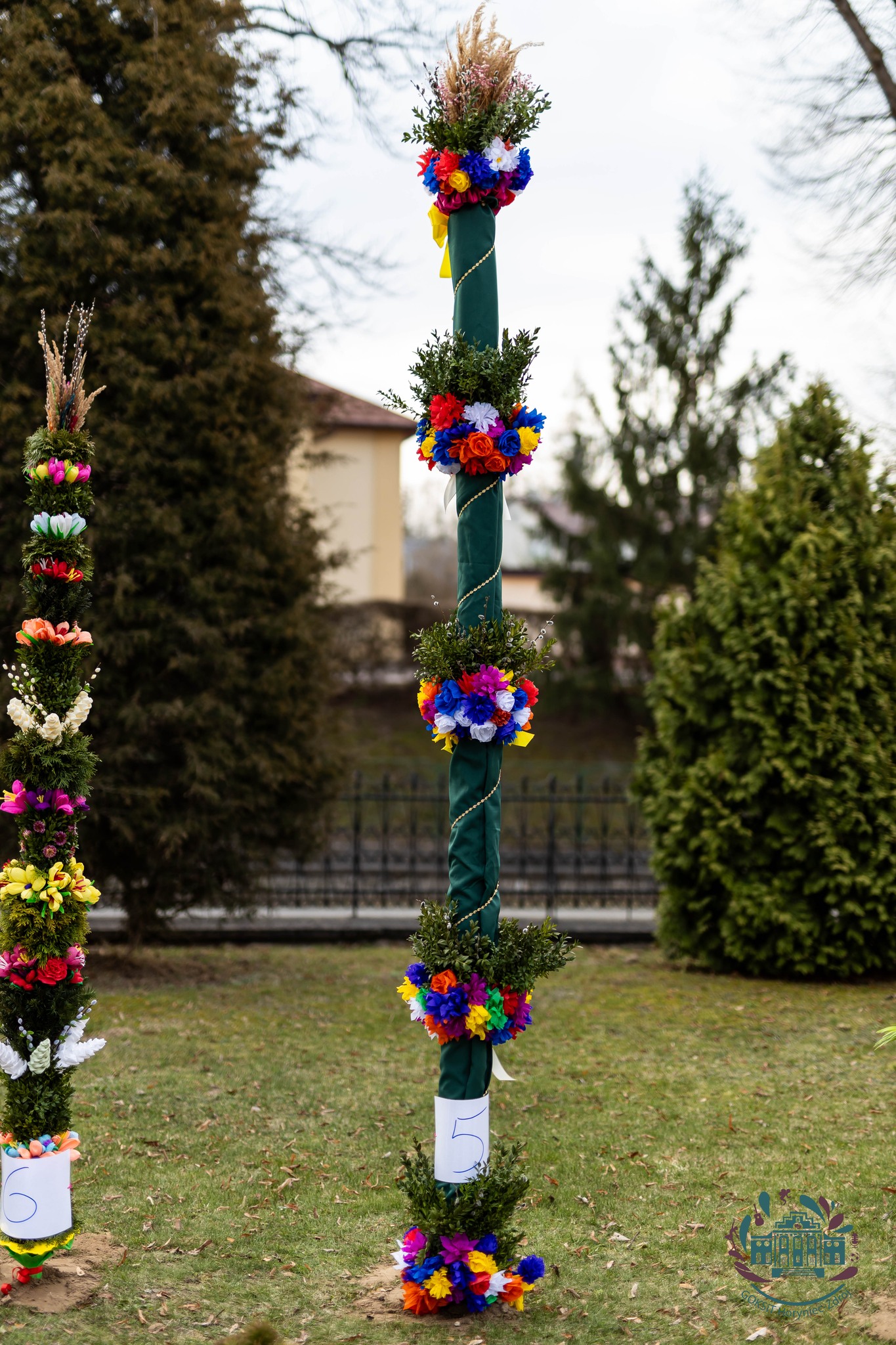 Obraz przedstawiający W Horyńcu-Zdroju wybrano najpiękniejsze palmy wielkanocne