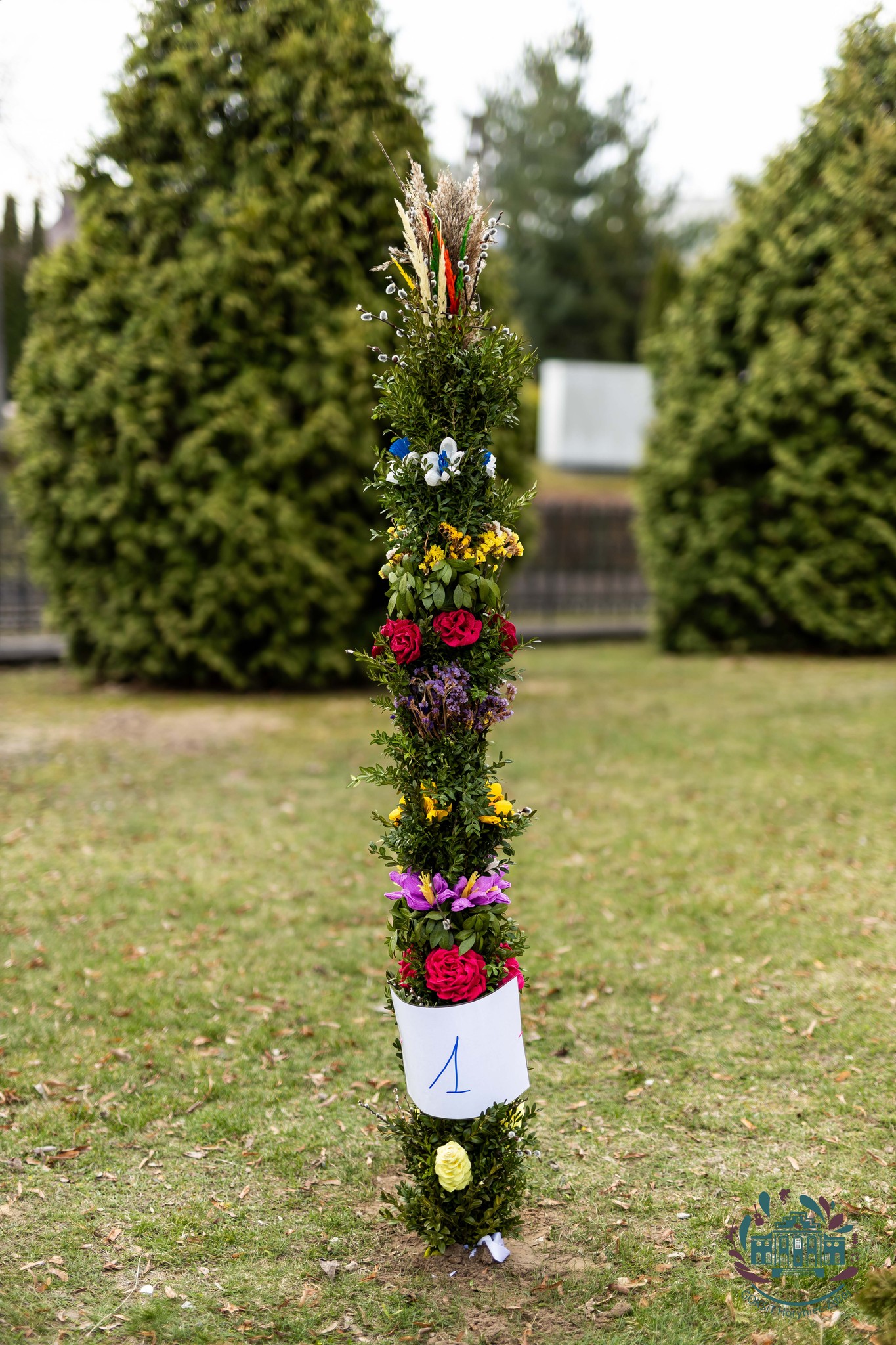 Obraz przedstawiający W Horyńcu-Zdroju wybrano najpiękniejsze palmy wielkanocne