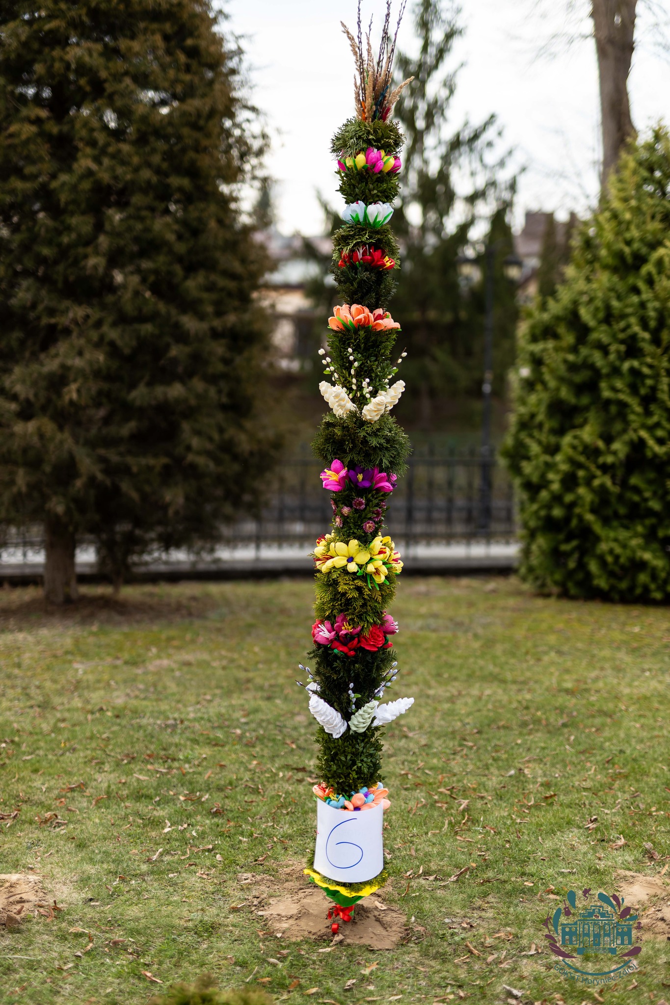 Obraz przedstawiający W Horyńcu-Zdroju wybrano najpiękniejsze palmy wielkanocne