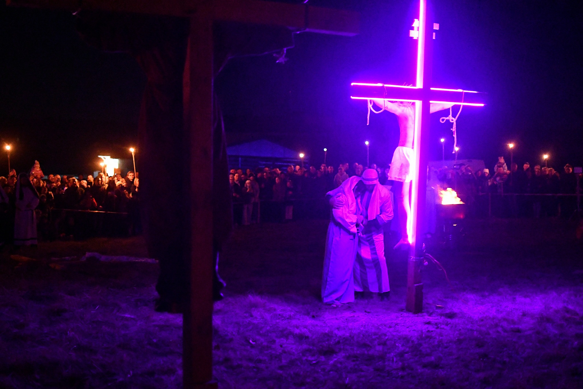 Obraz przedstawiający Misterium Męki Pańskiej w Łukawcu [FOTORELACJA]