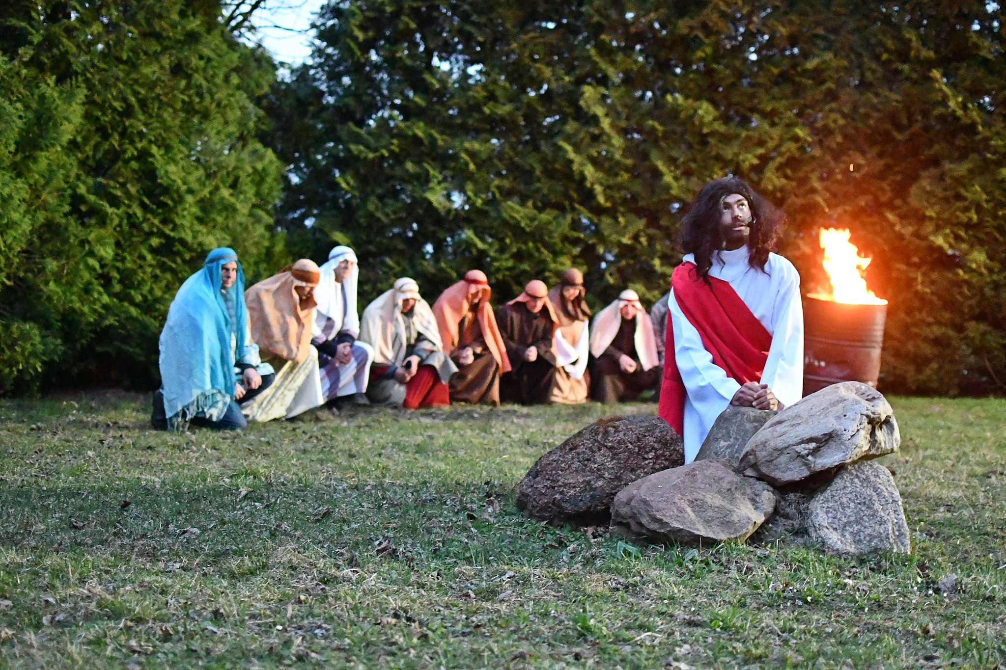 Obraz przedstawiający Misterium Męki Pańskiej w Łukawcu [FOTORELACJA]