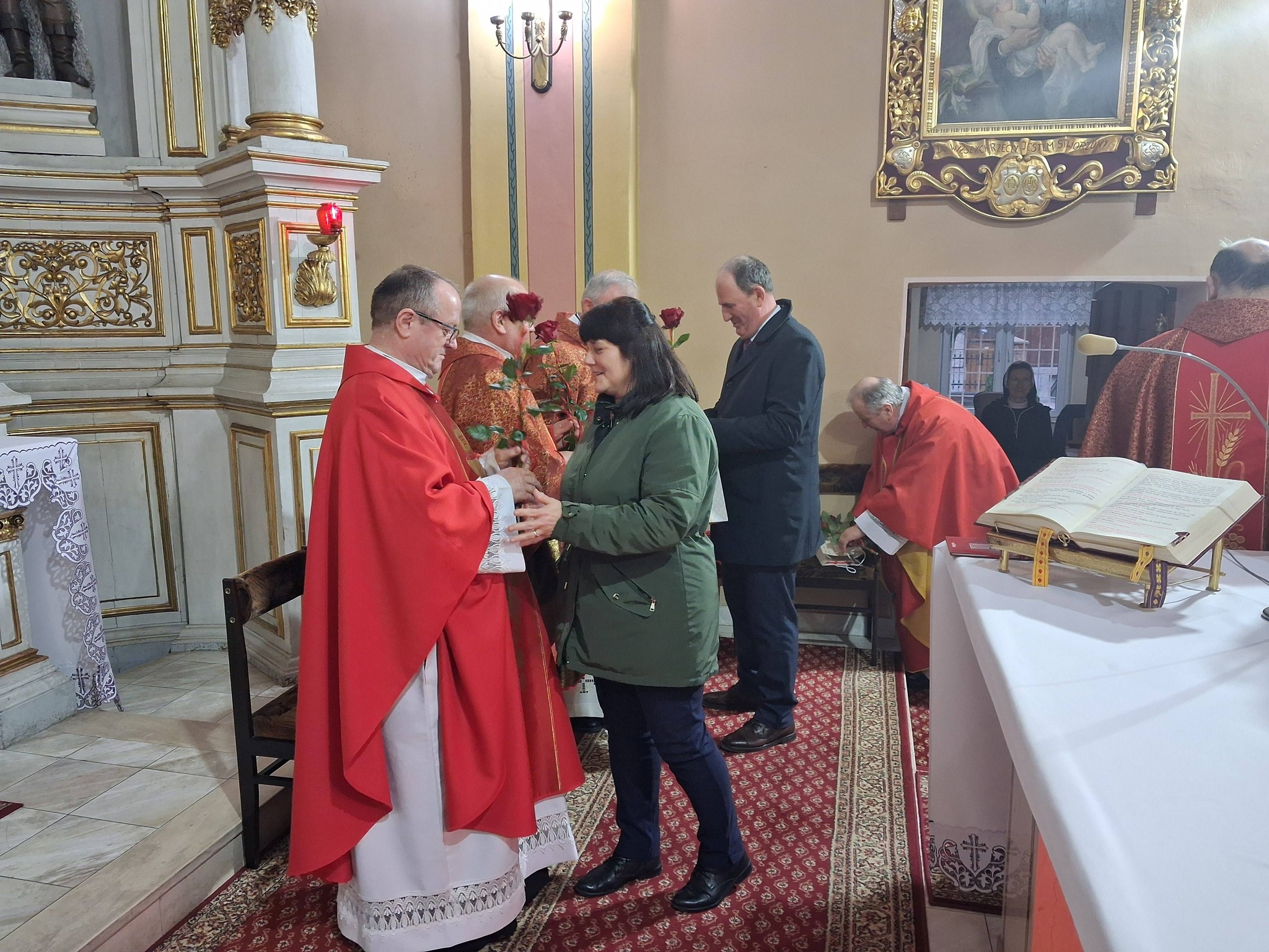 Obraz przedstawiający Jubileusz 35-lecia kapłaństwa ks. Stanisława Solilaka