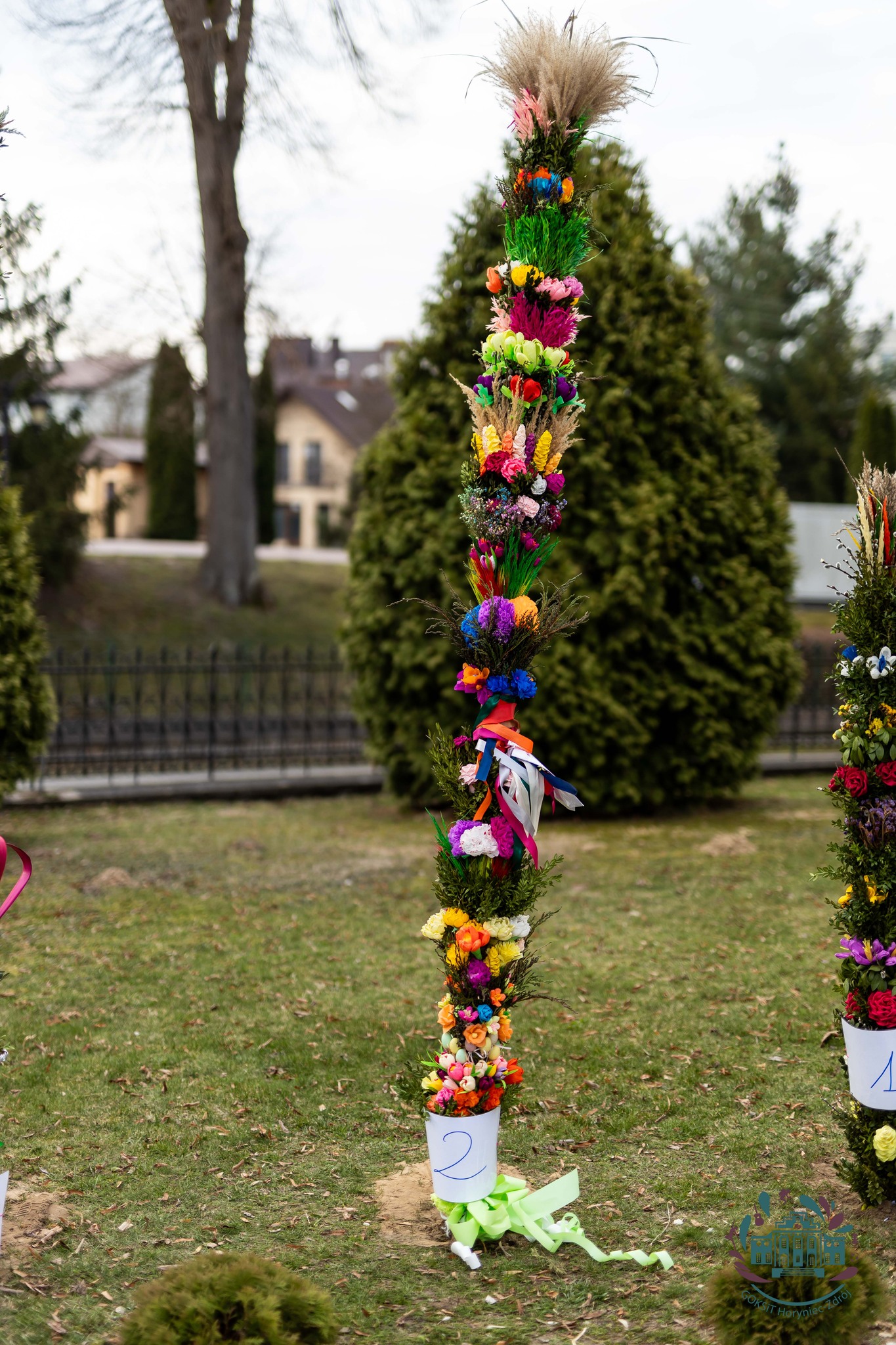 Obraz przedstawiający W Horyńcu-Zdroju wybrano najpiękniejsze palmy wielkanocne