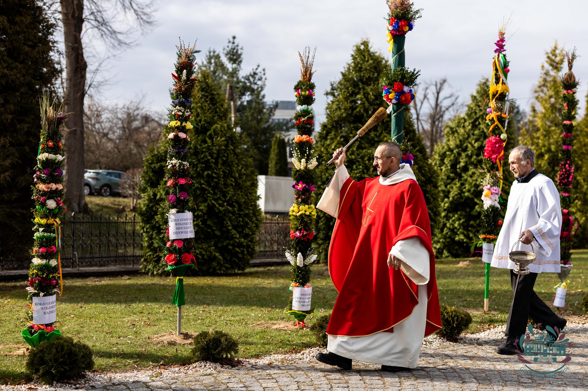 Obraz przedstawiający W Horyńcu-Zdroju wybrano najpiękniejsze palmy wielkanocne