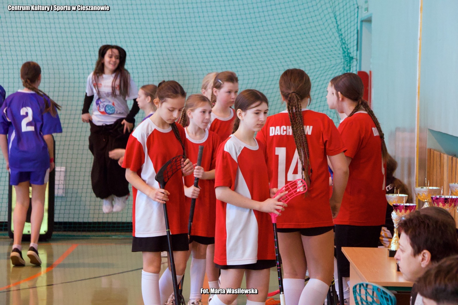 Obraz przedstawiający SP Nowa Wieś i SP Dachnów triumfują w turnieju unihokeja w Cieszanowie