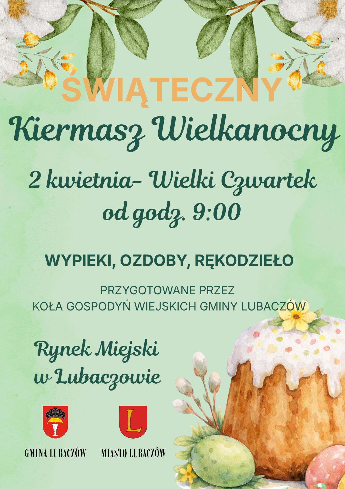 Obraz przedstawiający Wielkanocne smaki i rękodzieło na rynku w Lubaczowie