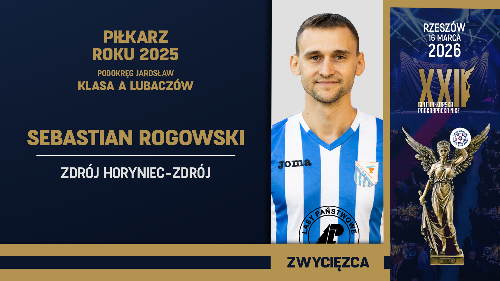 Obraz przedstawiający Piłkarze z powiatu lubaczowskiego docenieni na Podkarpackiej Gali Piłkarskiej Nike