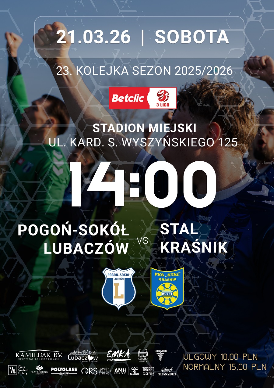 Obraz przedstawiający Pogoń-Sokół podejmie Stal Kraśnik, pierwszy mecz po długiej przerwie w Lubaczowie