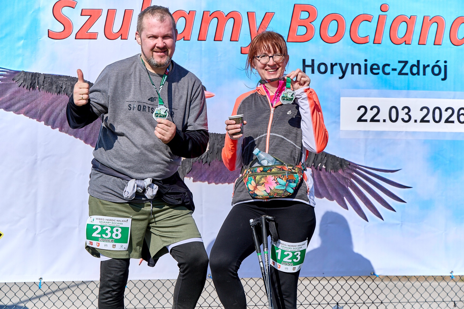 Obraz przedstawiający Wiosenny start w Horyńcu-Zdroju. Za nami VII Bieg i Nordic Walking "Szukamy Bociana"