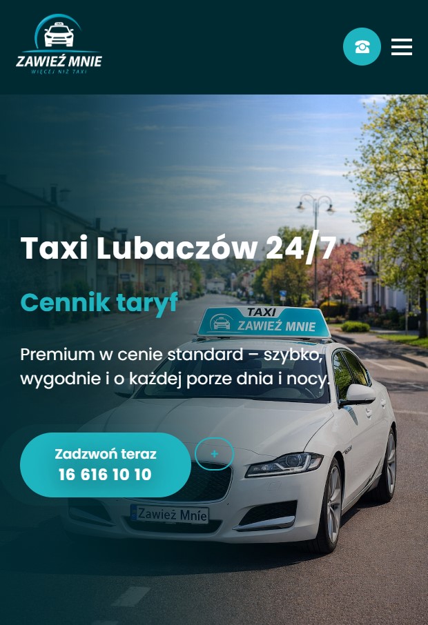 Obraz przedstawiający 16 616 10 10 - wszyscy kierowcy taxi pod jednym numerem. Taxi Zawieź Mnie uruchamia nowoczesną infolinię w Lubaczowie