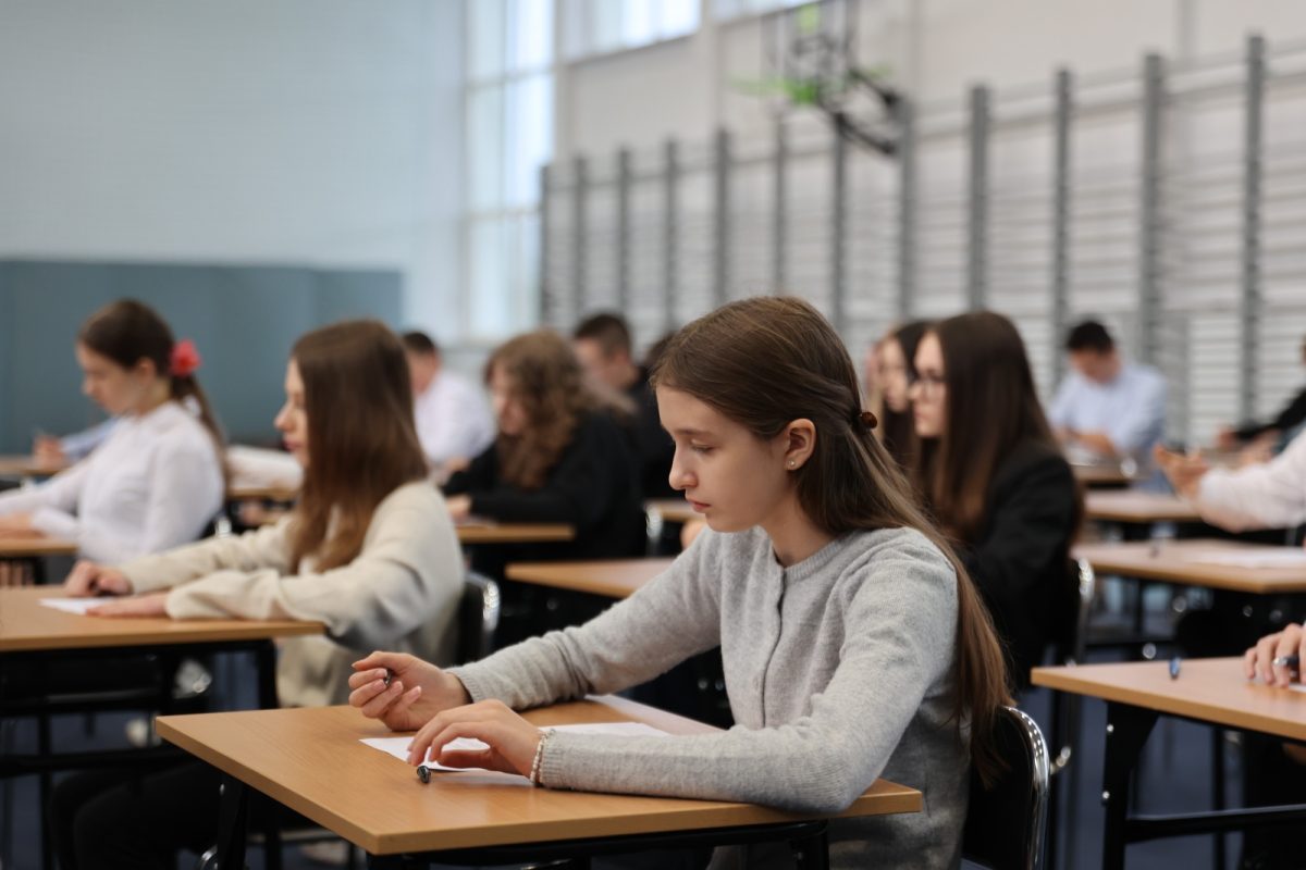 Obraz przedstawiający Stypendia oraz konkurs "Jestem KOŚCIUSZKO" w lubaczowskim liceum