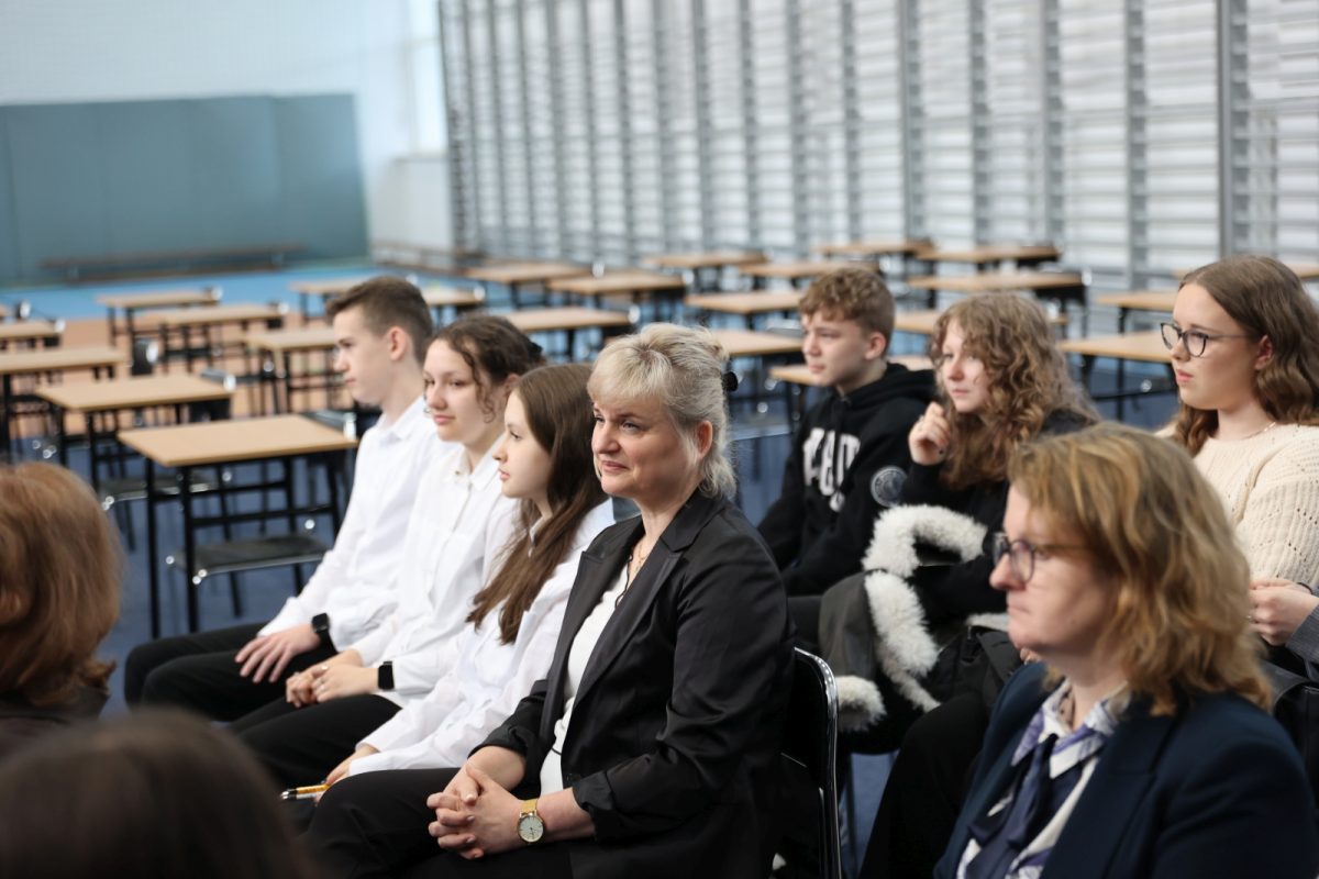 Obraz przedstawiający Stypendia oraz konkurs "Jestem KOŚCIUSZKO" w lubaczowskim liceum