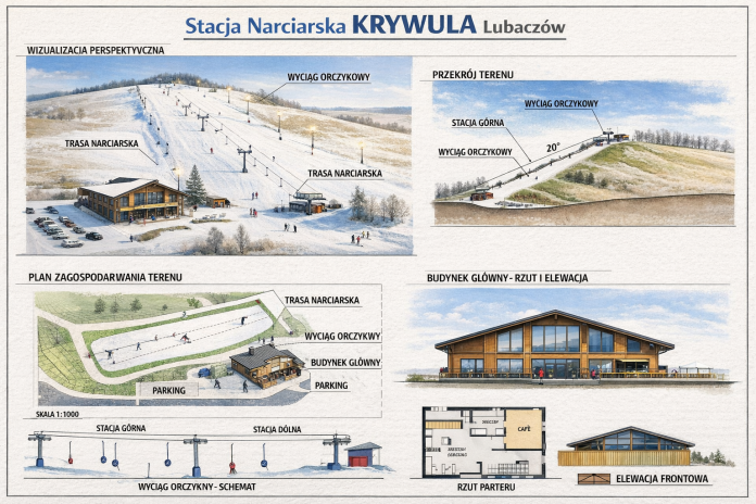 stacja narciarska krywula projekt
